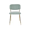 Chaise - Lot de 2 chaises 49x56,5x79 cm en tissu vert clair - JULIEN photo 2