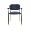 Chaise - Lot de 2 chaises 60,5x57x79 cm en tissu bleu foncé - JULIEN photo 2