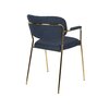 Chaise - Lot de 2 chaises 60,5x57x79 cm en tissu bleu foncé - JULIEN photo 3