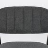 Tabouret de bar - Lot de 2 chaises de bar 48x54x89 cm en tissu gris foncé - JULIEN photo 4