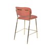 Tabouret de bar - Lot de 2 chaises de bar 48x54x89 cm en tissu rose - JULIEN photo 3