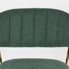 Tabouret de bar - Lot de 2 chaises de bar 48x54x89 cm en tissu vert foncé - JULIEN photo 4