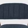 Tabouret de bar - Lot de 2 chaises de bar 48x54x89 cm en tissu bleu foncé - JULIEN photo 4