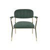 Chaise - Lot de 2 chaises 69,5x61x73 cm en tissu vert foncé - JULIEN photo 2
