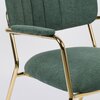 Chaise - Lot de 2 chaises 69,5x61x73 cm en tissu vert foncé - JULIEN photo 4