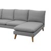 Canapé - Canapé d'angle modulable 6 personnes en tissu gris - HOMY photo 3
