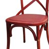 Chaise - Lot de 2 chaises bistrot 45x50x92 cm en bouleau rouge - BATILLY photo 3
