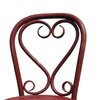 Chaise - Lot de 2 chaises brasserie en bois et rotin rouge - VANY photo 3