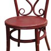 Chaise - Lot de 2 chaises brasserie en bois et rotin rouge - VANY photo 4