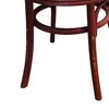 Chaise - Lot de 2 chaises brasserie en bois et rotin rouge - VANY photo 5