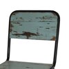Chaise - Lot de 2 chaises industrielles en métal et pin bleu - BANEUIL photo 3