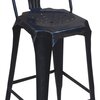 Tabouret de bar - Lot de 2 chaises de bar hauteur 74 cm en métal noir vieilli - TALY photo 4