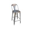 Tabouret de bar - Lot de 2 chaises de bar hauteur 74 cm en métal finition acier - TALY photo 2