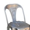 Tabouret de bar - Lot de 2 chaises de bar hauteur 74 cm en métal finition acier - TALY photo 3