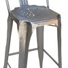 Tabouret de bar - Lot de 2 chaises de bar hauteur 74 cm en métal finition acier - TALY photo 4