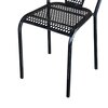 Chaise de jardin - Lot de 2 chaises 41,5x47x77 cm en métal noir photo 4