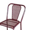 Meuble de jardin - Lot de 2 chaises 41,5x47x77 cm en métal rouge photo 3