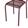 Meuble de jardin - Lot de 2 chaises 41,5x47x77 cm en métal rouge photo 4