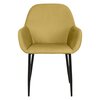 Chaise - Lot de 2 fauteuils repas en tissu jaune moutarde - LOXTOY photo 3