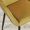 Chaise - Lot de 2 fauteuils repas en tissu jaune moutarde - LOXTOY photo 5