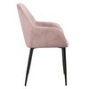 Chaise - Lot de 2 fauteuils repas en tissu rose clair - LOXTOY photo 4