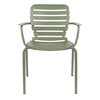 Meuble de jardin - Lot de 2 chaises de jardin avec accoudoirs en aluminium vert - VONDEL photo 2