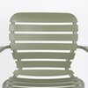 Meuble de jardin - Lot de 2 chaises de jardin avec accoudoirs en aluminium vert - VONDEL photo 4