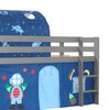 Lit enfant - Lit surélevé avec échelle gris décor et tunnel astronaute - PINO photo 3