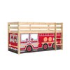Lit - Lit surélevé avec échelle naturel décor camion de pompier - PINO photo 2