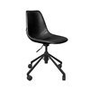 Chaise de bureau - Chaise de bureau à roulettes 67,5x67,5x82 cm en PU noir - FRANKY photo 2