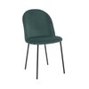 Chaise - Lot de 2 chaises repas en velours vert foncé - BOZEL photo 2