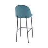 Tabouret de bar - Lot de 2 chaises de bar en velours bleu - BOZEL photo 4