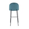 Tabouret de bar - Lot de 2 chaises de bar en velours bleu - BOZEL photo 5