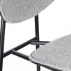 Tabouret de bar - Lot de 2 chaises de bar H76 cm en tissu gris photo 4