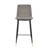 Tabouret de bar - Lot de 2 chaises de bar H75 cm en tissu gris - LIONEL photo 2
