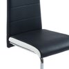 Chaise - Lot de 4 chaises 54x42x101 cm en pvc noir et blanc - SKOLL photo 2