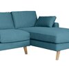 Canapé d'angle - Canapé d'angle à droite en tissu bleu azur - ALTA photo 2