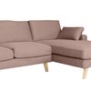 Canapé d'angle - Canapé d'angle à droite en tissu rose clair - ALTA photo 4