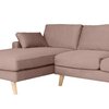 Canapé d'angle - Canapé d'angle à gauche en tissu rose pâle - ALTA photo 4