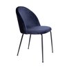 Chaise - Lot de 2 chaises repas en velours bleu foncé et pieds en acier - AHMAS photo 3
