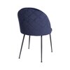 Chaise - Lot de 2 chaises repas en velours bleu foncé et pieds en acier - AHMAS photo 4