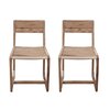 Chaise - Lot de 2 chaises 47,5x47,5x79 cm en acacia vernis - KANTE photo 2