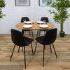 Table - Table à manger extensible 120/160x80x75 cm naturel et noir photo 2