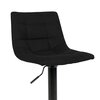Tabouret de bar - Lot de 2 chaises de bar 43x43x88/108 cm en velours noir - GELLER photo 2