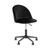 Chaise de bureau - Chaise de bureau en tissu velours noir - AHMAS photo 2
