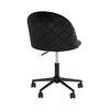 Chaise de bureau - Chaise de bureau en tissu velours noir - AHMAS photo 5