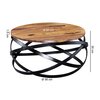 Table basse - Table basse ronde design 60x30 cm en sheesham massif et métal photo 4