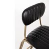 Tabouret de bar - Chaise de bar 41x51x100 cm assise PU noir et métal doré photo 4