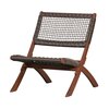 Chaise de jardin - Chaise relax pliante 60x78x73 cm en eucalyptus et polyéthylène marron photo 2