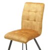 Chaise - Lot de 2 chaises repas 45x62x89 cm en tissu jaune - RIBOLT photo 2